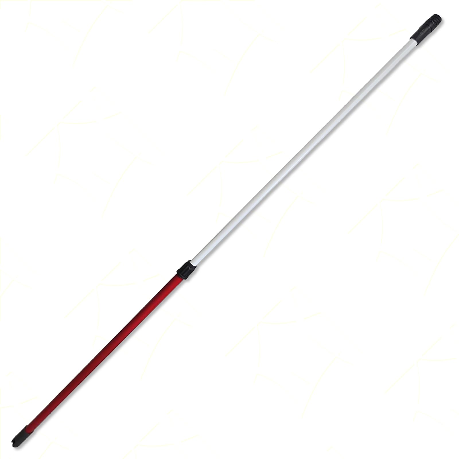 Sicignano Manico Telescopico per Scopa Universale Allungabile 77-150 cm Rosso Plastica Alluminio