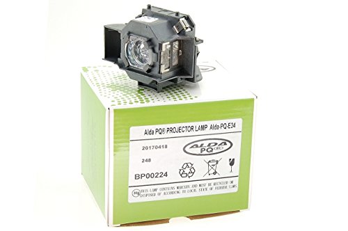 Alda PQ Premium, lámpara para proyector Compatible con los proyectores EPSON EMP 62, EMP 63, EMP 82, EMP X3, Powerlite 62C, lámpara con Carcasa