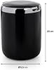 Primanova Pacific Plastic Lid Trash Can 3 lt, Black