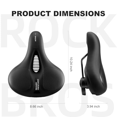 image for ROCKBROS Bike Seat Cushion for Men Women with Handle & Dual Shock Abso