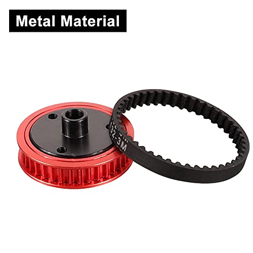 Weishuji 3.2Mm Belt Drive Transmission Gears System For 1/10 Rc Car Crawler Axial Scx10 Ii 90046 (3.2Mm, Red) #TOP1