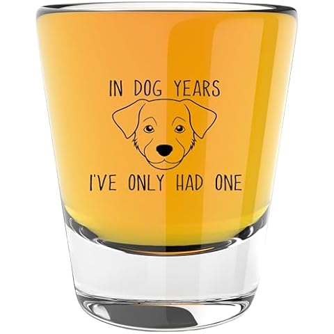 LitGifts Funny Dog Shot Glass, Dog Mom Gifts for Women, Dog Dad Gifts for Men, Cute Shot Glasses for Women or Men, 1.75 Ounce Glass Shot Glass, Reusable Made in USA Cover