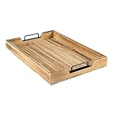 Zero Mag Wooden Serving Tray -19.9x13.8x2.2' Decorative Wood Eating Platter for Home,...