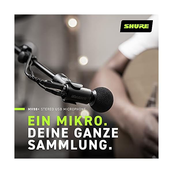 Shure MV88+ Stereo USB -Mikrofon - Kondensatormikrofon zum Streaming und Aufnehmen von Gesang & Instrumenten, Mac… – Bild 6