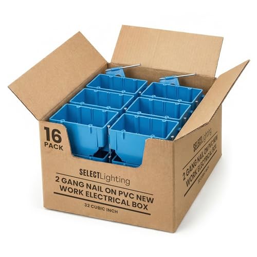 Boîtes en plastique à 2 interrupteurs standard en PVC pour fixer vos blocs muraux de 32 cubes