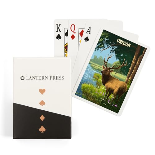 Baraja lantern press oregon elk 52 cartas póker