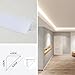 JARBIH 5PACK Led Aluminum Profile for Ceiling Wall Decoration, 1M/3.3ft 6cmx6cm Top Corner Strip Line Luminous Ceiling Free Lamp Internal Channel Linear for Living Room Home(Silver)