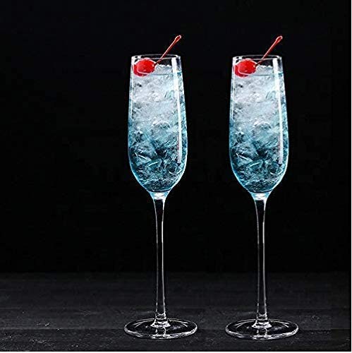 Image of WQR - Champagne Glasses or Red Wine Crystal Cut Wine Glass - 190 ML,Set of (12)