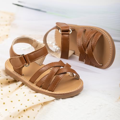 Image of Boys Girls Sandals Open Toe Breathable Princess Non-Slip Flats Summer Beach Lightweight Rubber Sole Sandals (Toddler /Little Kid)