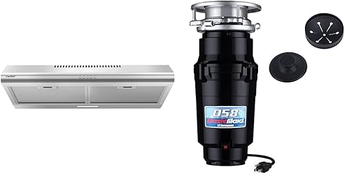 Comfee CVU30W4AST - Sistema de molienda de desechos y residuos de acero inoxidable con conductos y sin conductos para colocar debajo del gabinete,