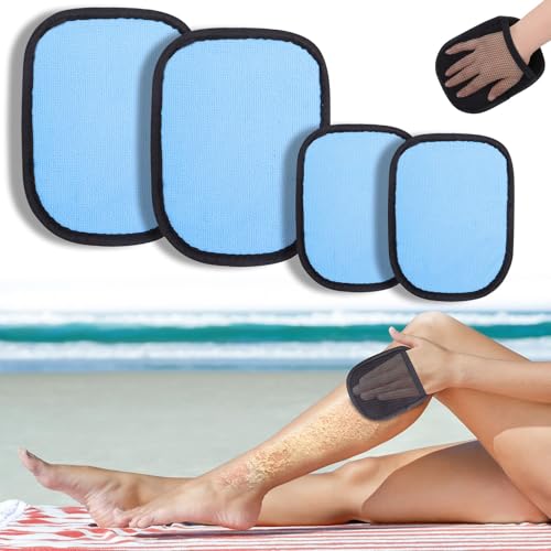 Nayyana Set di 4 pezzi per la rimozione della sabbia da spiaggia, guanti genitore-figlio per la rimozione della sabbia in spiaggia, guanti di sabbia morbidi, utensili da spiaggia per tutta la