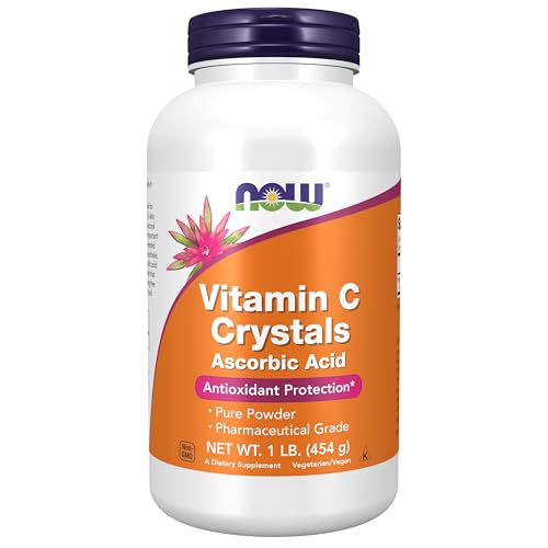 NOW Supplements Vitamin C Crystals (Ascorbic Acid) Antioxidant Protection* 1-Pound