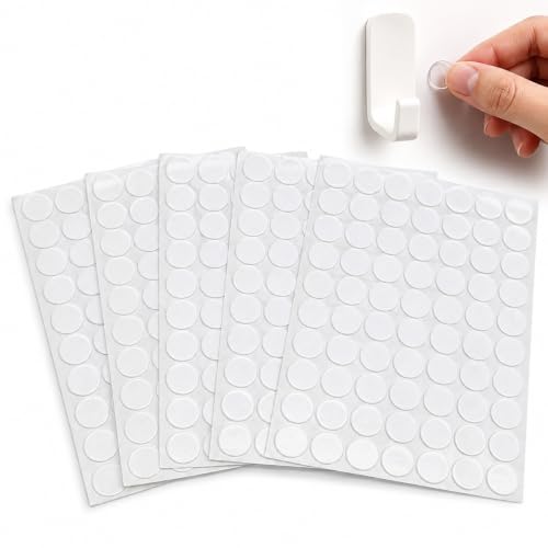 MKtoko 350 Pièces Ruban Double Face Transparent, Pastille Adhesive Double Face Extra Fort (20mm), Autocollant Adhésif Amovible Sans Trace pour Décorations de Fête, Bricolage, Photos, Maison
