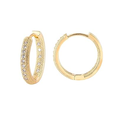 Cubic Zirconia Hoop Earrings