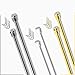Byour3 - Coppia Bastoni con Molla a Pressione Astine Senza Forare Bacchette Estensibili con Chiodini Regolabili Tende a Vetro per Finestra Porta Aste x Tendine Cucina Bagno (Oro, da 25 a 36 cm)