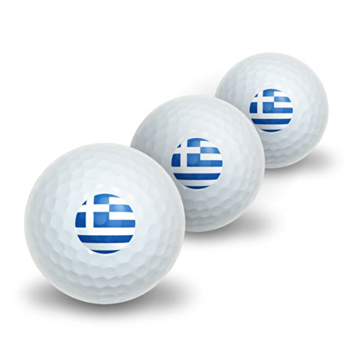 GRAPHICS & MORE Greece Greek Flag Novelty Golf Balls 3 Pack