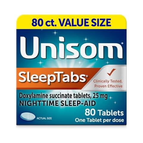 Unisom SleepTabs, Nighttime Sleep-aid, Doxylamine Succinate, 80 Tablets Cover