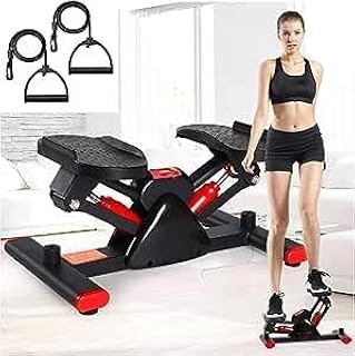 Steppers for Exercise, Mini Stair Stepper with Res Exercise Stepper, Mini Twisting Stepper Exercise Machine with Resistance Bands, Aerobic Stepper with Display, Massageable Gym Stepper for Home Workou