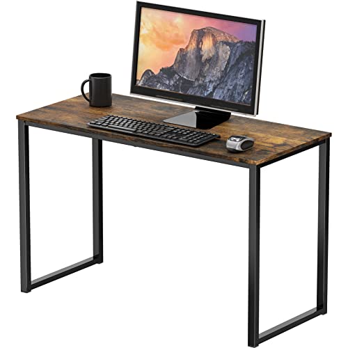 Image of SHW Mission 32-Inch Home Office Computer Desk, Rustic Brown