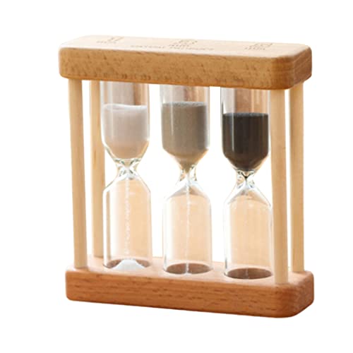 Clessidra in legno 3 in 1 Clessidra Mini orologio a clessidra per lavarsi i denti Cucina Style2 Clessidra per spazzolino da denti Clessidra Decorazione Clessidra Orologio a clessidra Set di clessidra