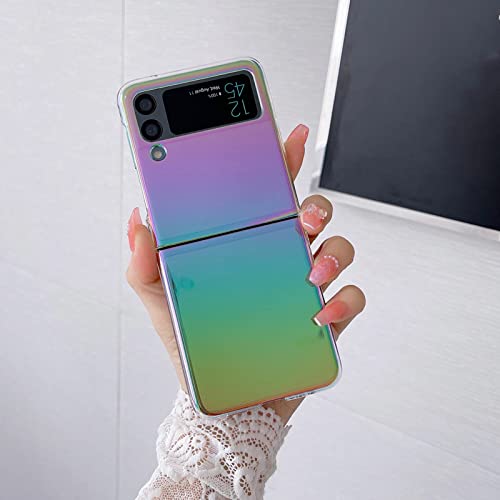 Coque Samsung Galaxy Z Flip 4 et 3 Rigide PC Violet Dégradé Laser
