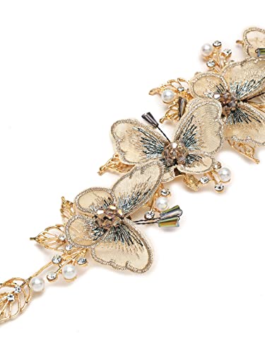 Image of YouBella Fashion Jewellery Butterfly Shape Hair Chain Hair Accessories for Girls and Women