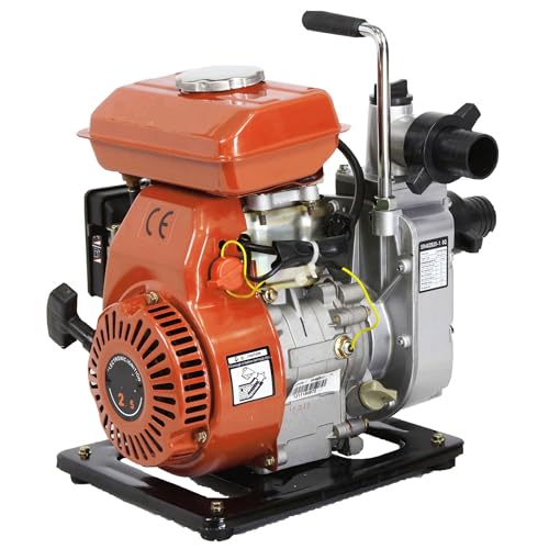 DAEWOO Motobomba Autoaspirante SR40 - Motor 4 Tiempos, 2,5 HP, 11.000 L/h, Aspiración 7 m, Chasis Reforzado, Alerta de Aceite, 3.600RPM 443009