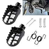 CyperFair 2 PCS Dirt Bike Foot Pegs, Anti-slip Control and Powerful Support Wide Footrest, Motorcycle Accessories Replacement Part OEM# FP02, Compatible with Yamaha Honda Sunl (Black)