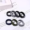 OIDEA Bague de sport en silicone pour homme : bague de fiançailles douce et respirante de 8 mm de large, sept couleurs, taille 17 à 32 - Pour fêtes, usage quotidien, cadeau, #11(64mm)=ES24, Silicone, #5