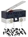 QTEATAK 25Pcs AC 1A 125V 3Pin SPDT Limit Micro Switch Long Hinge Lever for Arduino CYT1073