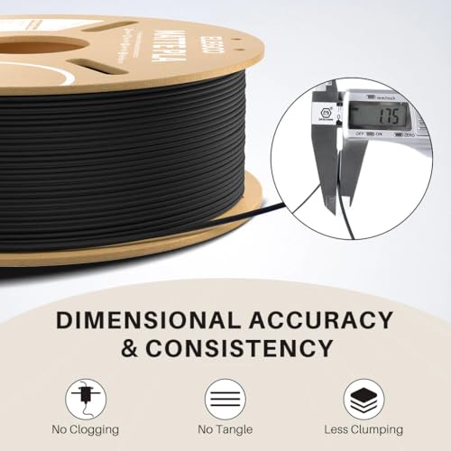Image of ELEGOO Matte PLA 3D Printer Filament 1.75mm | Precision ±0.02mm | Matte Finish, Tangle-Free | 1KG Spool | Reliable Adhesion | Compatible with FDM Printers (Slate Grey)