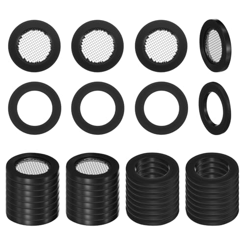 40 Stück Dichtungsringe Set, 20 O-Ring Filterdichtungen & 20 Silikondichtungen Für Duschkopf, Brauseschlauch, Wasserhahn, Leckageverhinderung, Edelstahlgeflecht