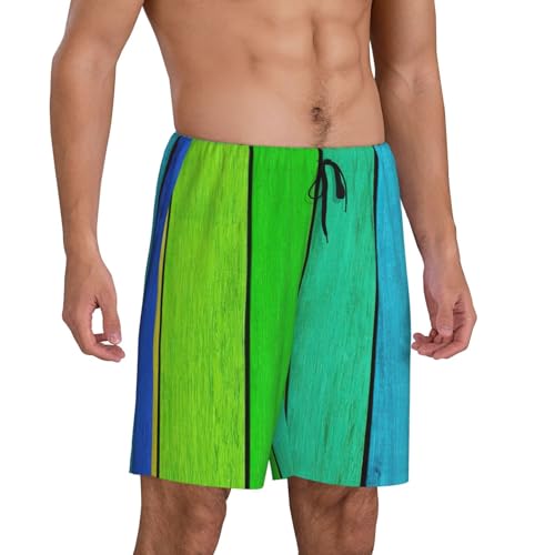Pantalon de pyjama court homme arc-en-ciel léger short nuit multicolore