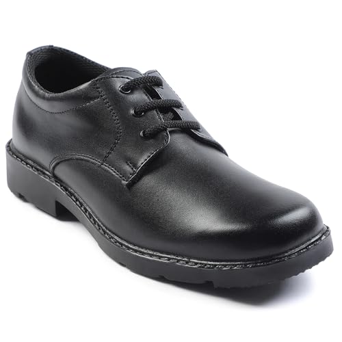 Image of Liberty Prefect S /BOY-LS N School Shoes for Kids - Black | Comfortable Uniform School Shoes | Lightweight & Durable Sole | Easy Lace-Up Closure | Cushioned Footbed, Breathable and All Day Comfort