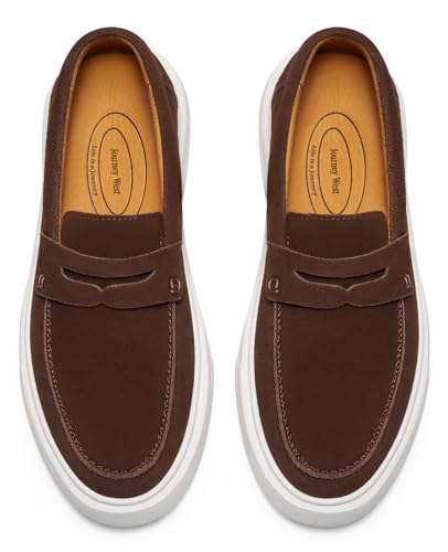 Image of Journey West Suede Slip-on Penny Loafers Sneakers Shoes for Women