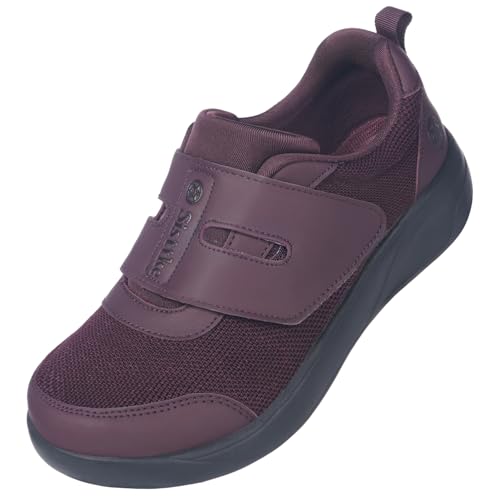 Image of Sisttke Women's Diabetic Shoes Wide Toe Box Slip-On Shoes | Elderly Footwear for Swollen Feet, Edema, Neuropathy & Foot Pain Relief