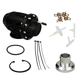 Turbo Blow Off Valve Compatible with HKS SQV4 SSQV IV Style, Universal Aluminum BOV Pressure Relief Valve with Direct Fit Adapter for Turbocharged Engines (black)