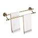 Rozin Antique Brass Double Towel Bars Wall Mounted Towel Rack Art Carved Deco