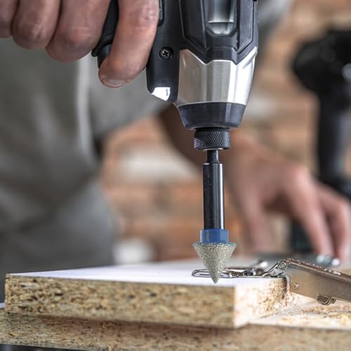 Namvo Diamond Chamfering Cutter, 2 – 35 mm Diamond Finger Cutter with M14 Thread for Enlarging, Polishing and Chamfering Existing Holes