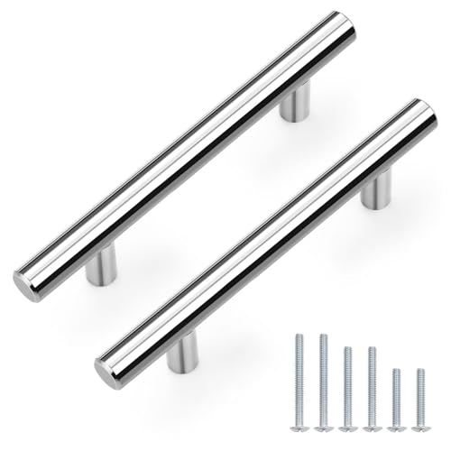 Probrico Polished Chrome Cabinet Pulls & Handles 3.5" CC Round 30 Pack