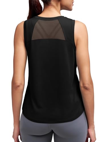 Tank Tops for Women Open Back High Neck Workout Tops Running Athletic Shirts Gym Clothes Yogo Outfits Fitness Clothing