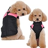 LoveLegis Cortavientos para Perros - Chaqueta Impermeable - Acolchada - Abrigo - Perro - Invierno - otoño - Color Rosa - Talla XL - Idea de Regalo