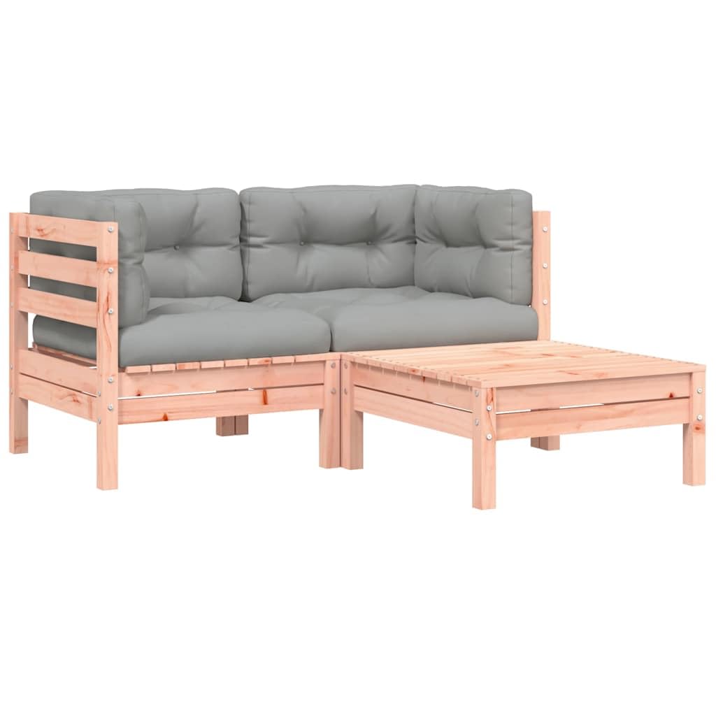 Canapé de jardin avec repose-pied idéal pour des moments de détente sur le patio