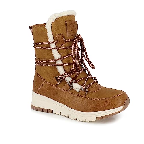 Apres Ski Wanda Caramel Kimberfeel Bottes Beige 40 pour Vos Sorties en Station