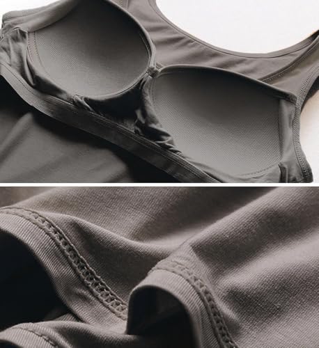 Image of Camisoles for Women with Built in Bra,Basic Yoga Top Layering Tank Top Padded Bra Undershirt(S-3XL)