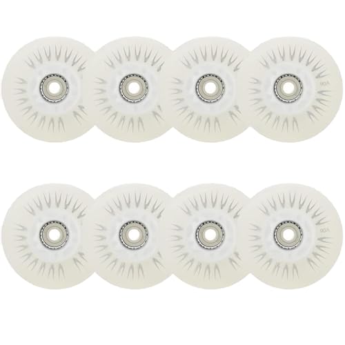 Roues de patins à roues alignées blanches de 68mm avec roulements pour remplacement du pack de 8