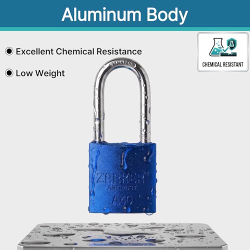 Image of A40 Keyed Padlock - Aluminum Body, Stainless Steel Shackle(SUS 304), Blue, 1-Pack