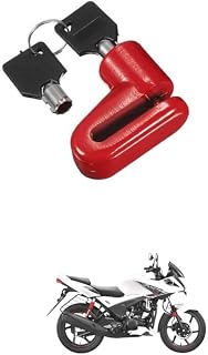 Universal Heavy Duty Disc Brake Lock Anti Theft Stainless Steel 7mm Pin Brake Wheel Locking Security Lock for Bike and Motorcycle with 2 Keys (Multicolour) Comfortable with Igni-TER