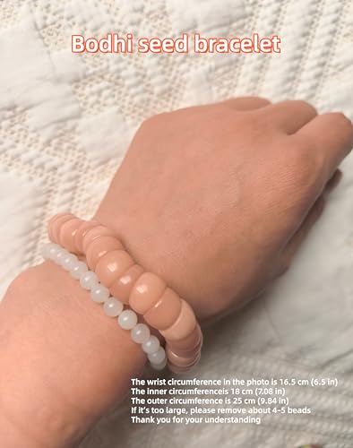 Image of Natural Bodhi Seeds Beads Bracelet, Zen Fidget Stretch Color Gradient Bracelet for Mind-Calming, Meditation Practice Beads Accessory for Women and Men
