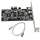 Gorise 2,5 Gbit/s PCI-E PCI Express FireWire 1394a IEEE 1394-Controllerkarte mit FireWire-Kabel, 800 Mbit/s Desktop-HD-Bildaufnahmekarte für Video- und Audioübertragung